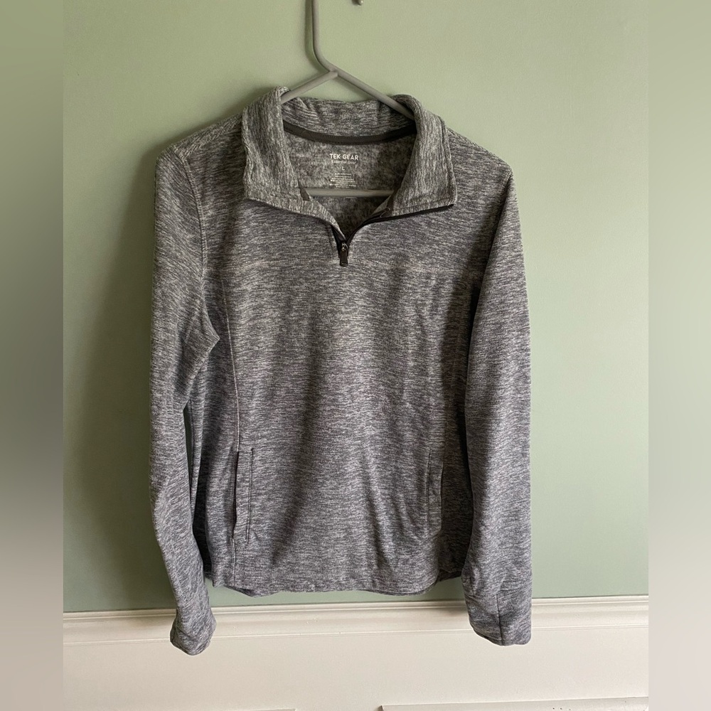 Women’s TEK Gear Essential 1/4 zip grey fleece – size L